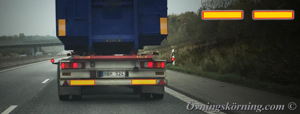 Utmärkning av släpvagn med mer än 3,5 ton i totalvikt