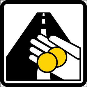 E25 Betalväg. Anvisningsmärken