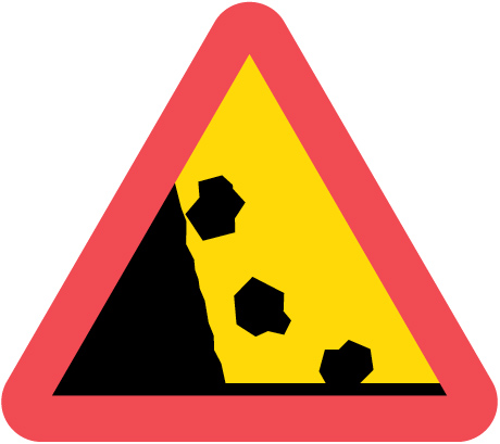 A12 Varning för stenras