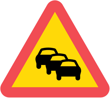 A34 Varning för kö