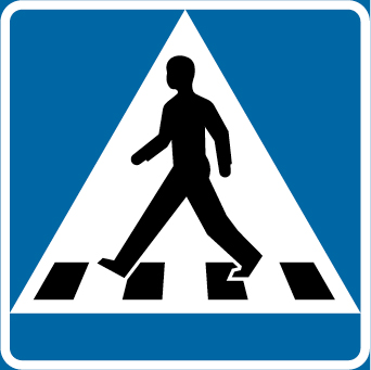 B3 Övergångsställe. Väjningspliktsmärken