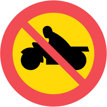 C5 Förbud mot trafik med motorcykel och moped klass I
