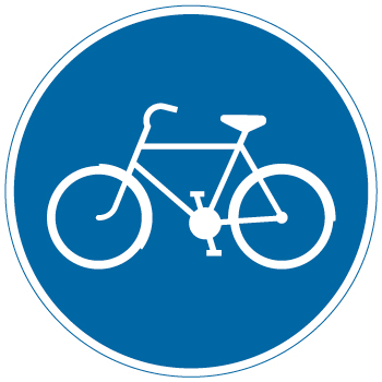 D4 Påbjuden cykelbana
