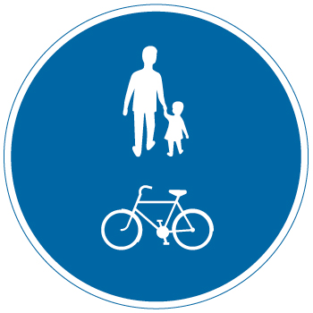 D6 Påbjuden gång- och cykelbana