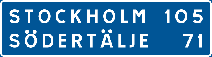 F13 Avståndstavla