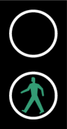 SIG7 Grön akustisk signal med snabb pulsfrekvens. Trafiksignaler