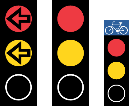SIG2 Röd + gul. Trafiksignaler