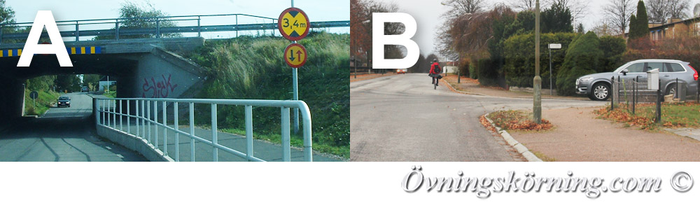 Bild "B" är en plankorsning