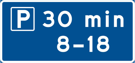 E30 Särskilda bestämmelser för parkering