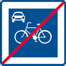 E34 Cykelgata upphör