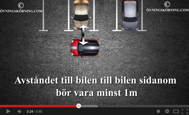 Parkering backa in i ruta