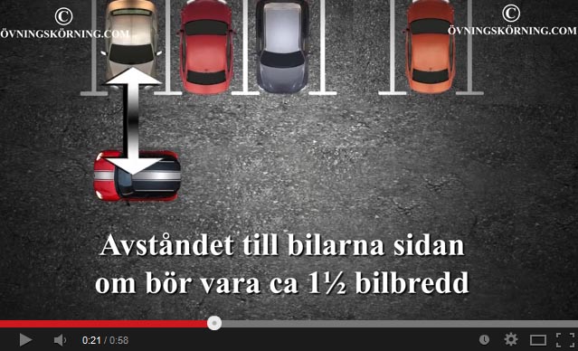 Parkering backa in i ruta