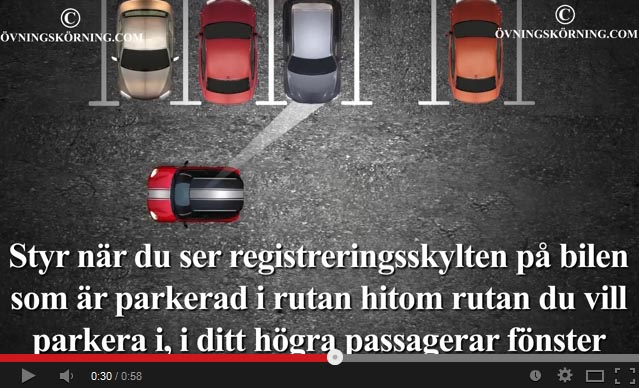 Parkering backa in i ruta