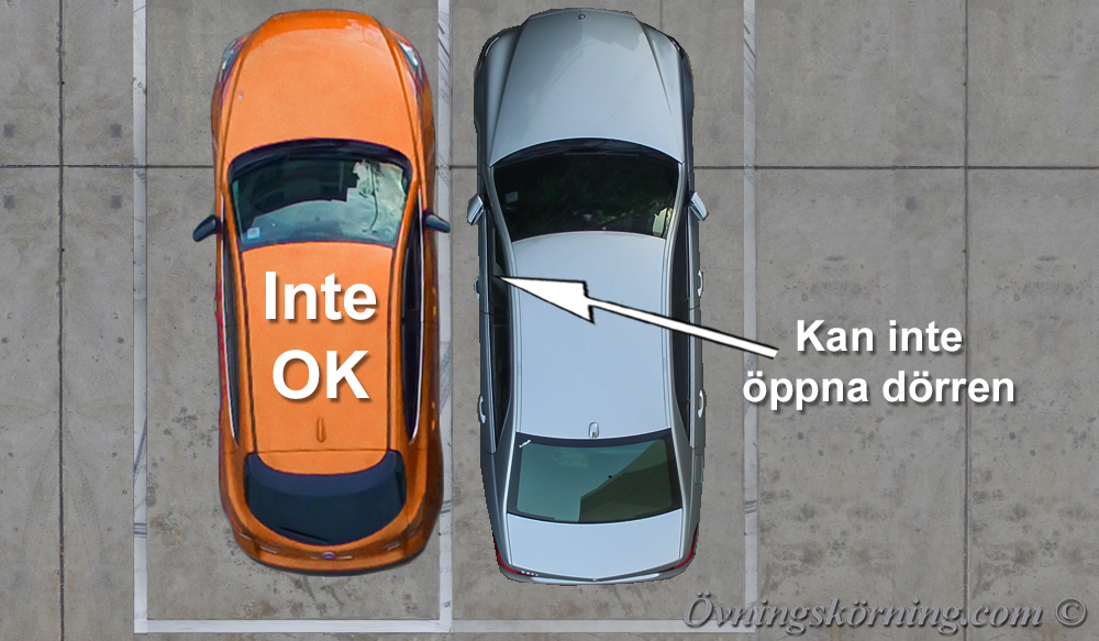 parkeringsförbud. Kan inte öppna dörren